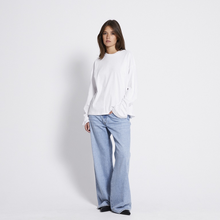 Oversized longsleeve-tee "Bree" White